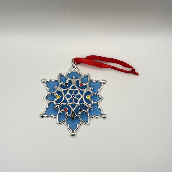 Lenox Merry & Bright Clear Snowflake Christmas Ornament Holiday Decor Festive - Picture 3 of 8